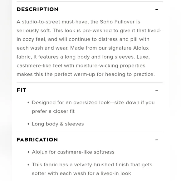 ALO Soho Pullover NWT Black Size L - Picture 4 of 8